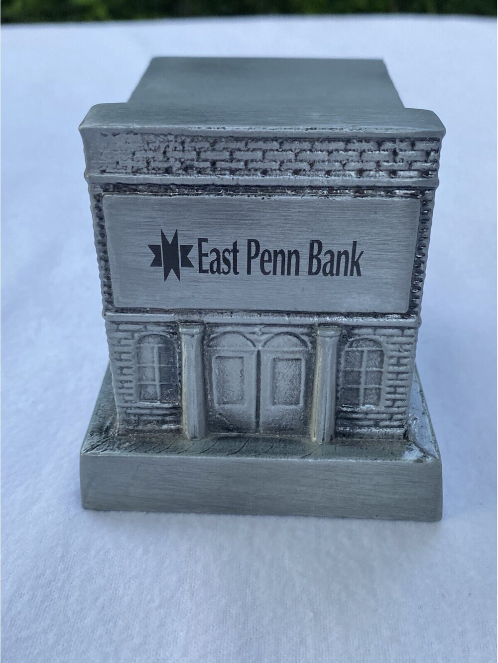 Vintage East Penn Pennsylvania Cast Aluminum Bank Solid And Heavy Building